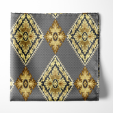 W21- DIAMOND BRICK SILK POCKET SQUARE